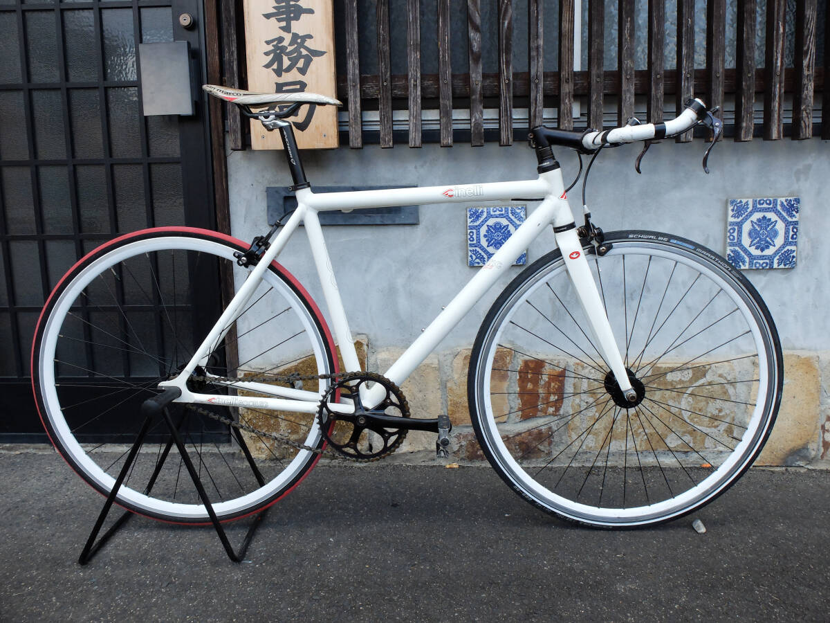 Cinelli Bootleg Mystic Rats　チネリ ブートレッグ ミスティック ラッツ 白　sizeS(500)　COLUMBUS アルミフレーム/カーボンフォーク