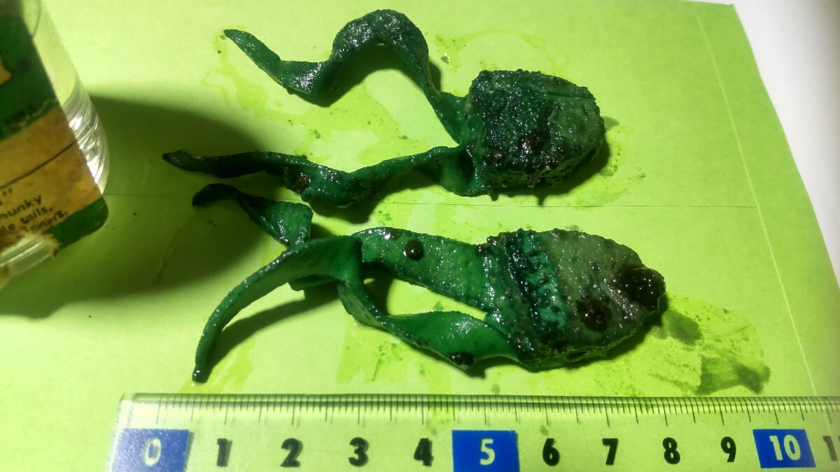 [ не использовался ]UNCLE JOSH PORK RIND CRAWFROG лодыжка joshu Poe Klein череп - лягушка 2 шт Old 