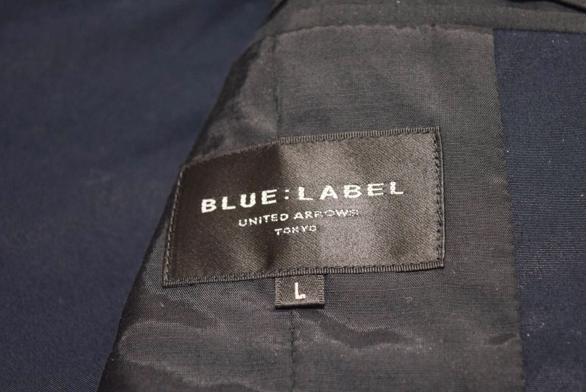 UNITED ARROWS ユナイテッド アローズ 2釦 コットン100% 紺 オールシーズン テーラード ブレザー ジャケット L (H0042513)_画像3