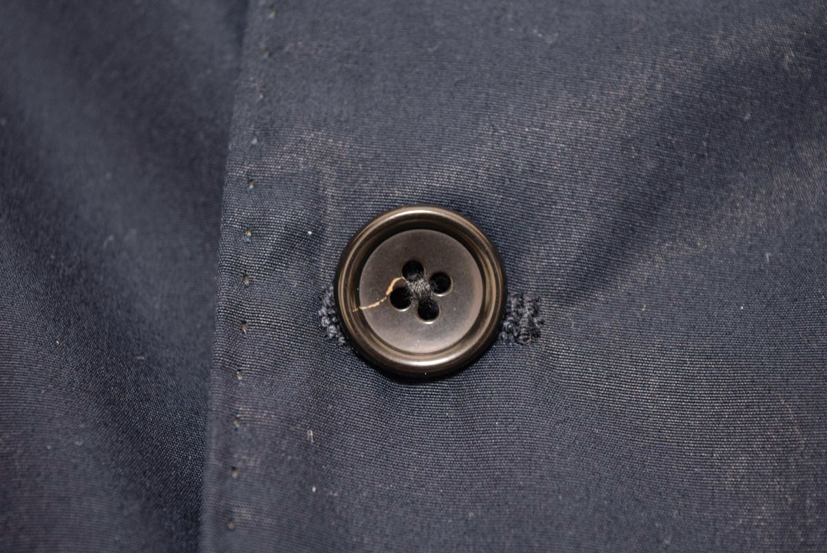 UNITED ARROWS ユナイテッド アローズ 2釦 コットン100% 紺 オールシーズン テーラード ブレザー ジャケット L (H0042513)_画像4
