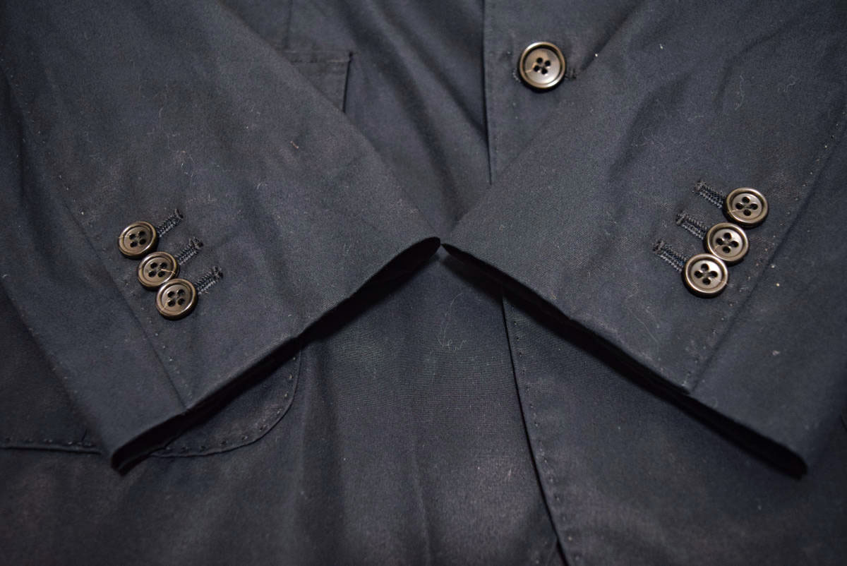 UNITED ARROWS ユナイテッド アローズ 2釦 コットン100% 紺 オールシーズン テーラード ブレザー ジャケット L (H0042513)_画像5