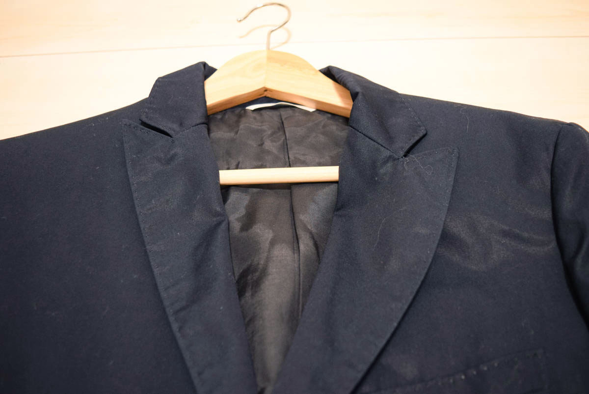 UNITED ARROWS ユナイテッド アローズ 2釦 コットン100% 紺 オールシーズン テーラード ブレザー ジャケット L (H0042513)_画像6