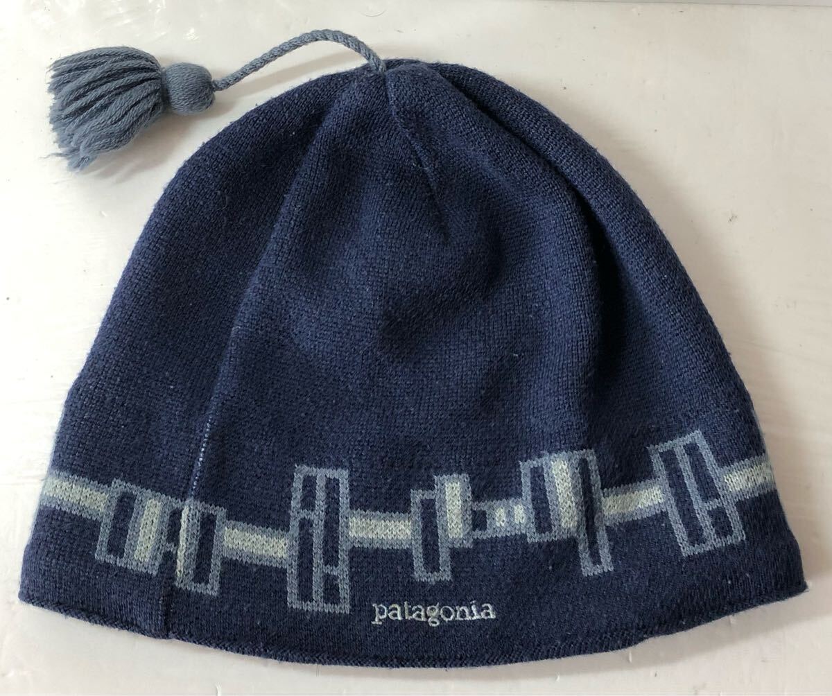 パタゴニア patagonia ニット帽 Mサイズ ネイビー