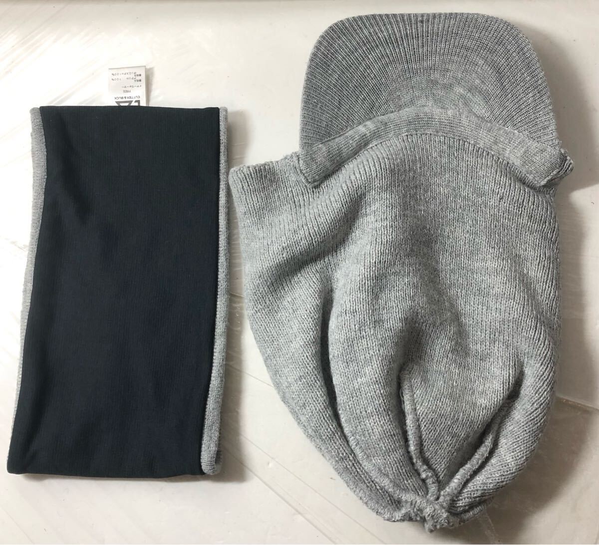 CUTTER ＆ BUCK カーターアンドバック　イヤーウォーマー ニットキャップ セット ゴルフ GOLF グレー ブラック フリーサイズ