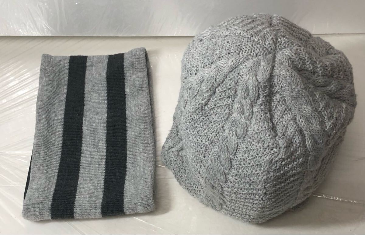 CUTTER ＆ BUCK カーターアンドバック　イヤーウォーマー ニットキャップ セット ゴルフ GOLF グレー ブラック フリーサイズ