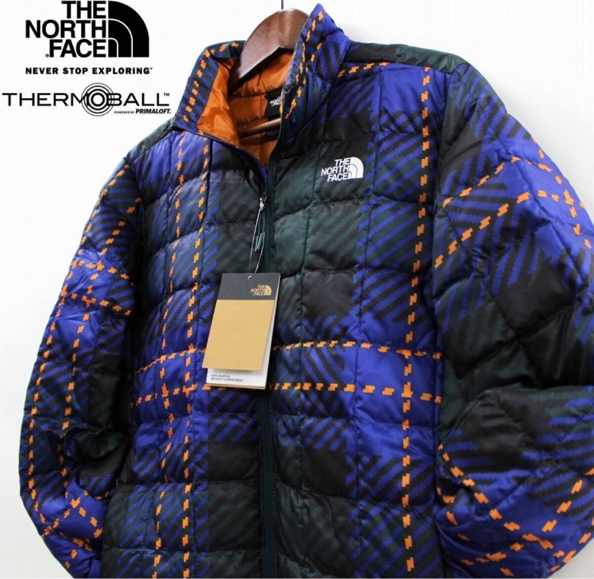 THE NORTH FACE ザ ノースフェイス サーモボール ダウンジャケット メンズ マルチカラー(PDRGNMICPLDPRNT) 人工ダウン ダウンジャケット