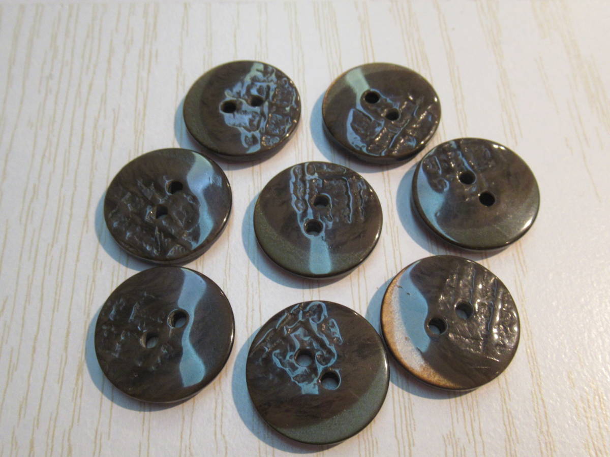 手芸 和洋裁用釦 ボタン 二つ穴ボタン ブラウン（現品釦23mm11個入り）b0743b-ka_画像3