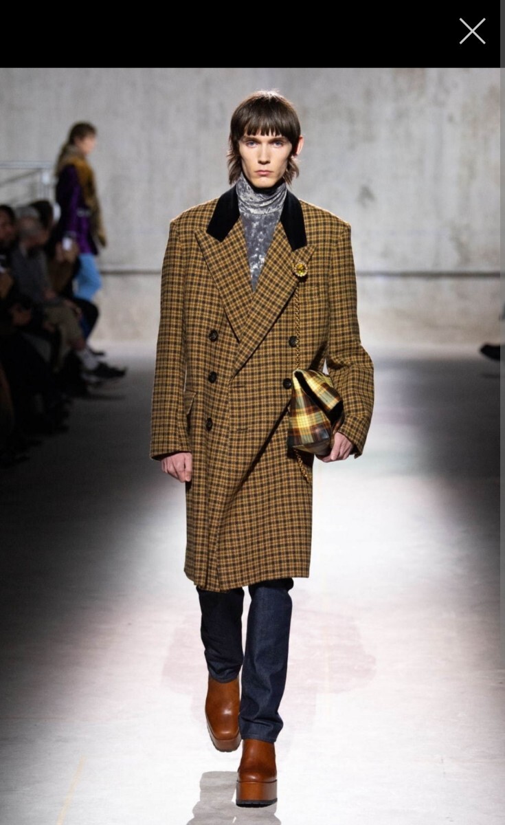 DRIES VAN NOTEN チェック ダブルブレストコート 20AW 44|Yahoo DRIES VAN NOTEN チェック ダブルブレストコート 20AW 44|Yahoo