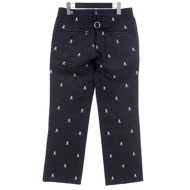 【特別価格】PEARLY GATES ゴルフ スカルバニー チェック パンツ グレー×ネイビー サイズ メンズ4