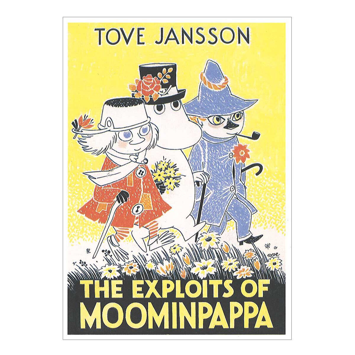 ムーミン?　フィンランド制ポストカード　「The Exploits of Moominpappa」ムーミンパパの思い出　表紙絵