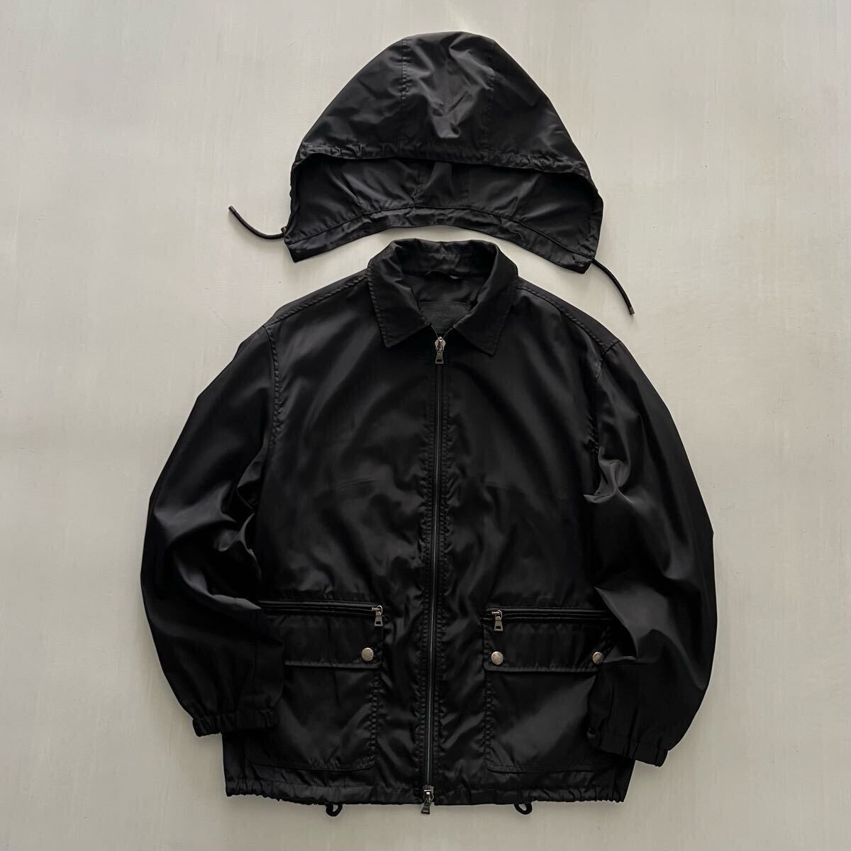 1998AW PRADA ナイロン ジャケット パーカー 黒 イタリア製 1998AW PRADA ナイロン ジャケット パーカー 黒 イタリア製