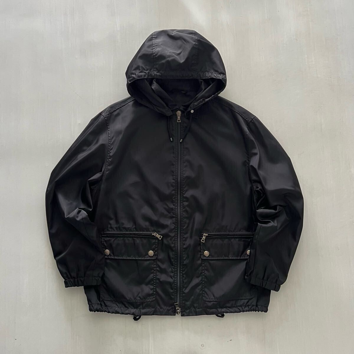 1998AW PRADA ナイロン ジャケット パーカー 黒 イタリア製 1998AW PRADA ナイロン ジャケット パーカー 黒 イタリア製