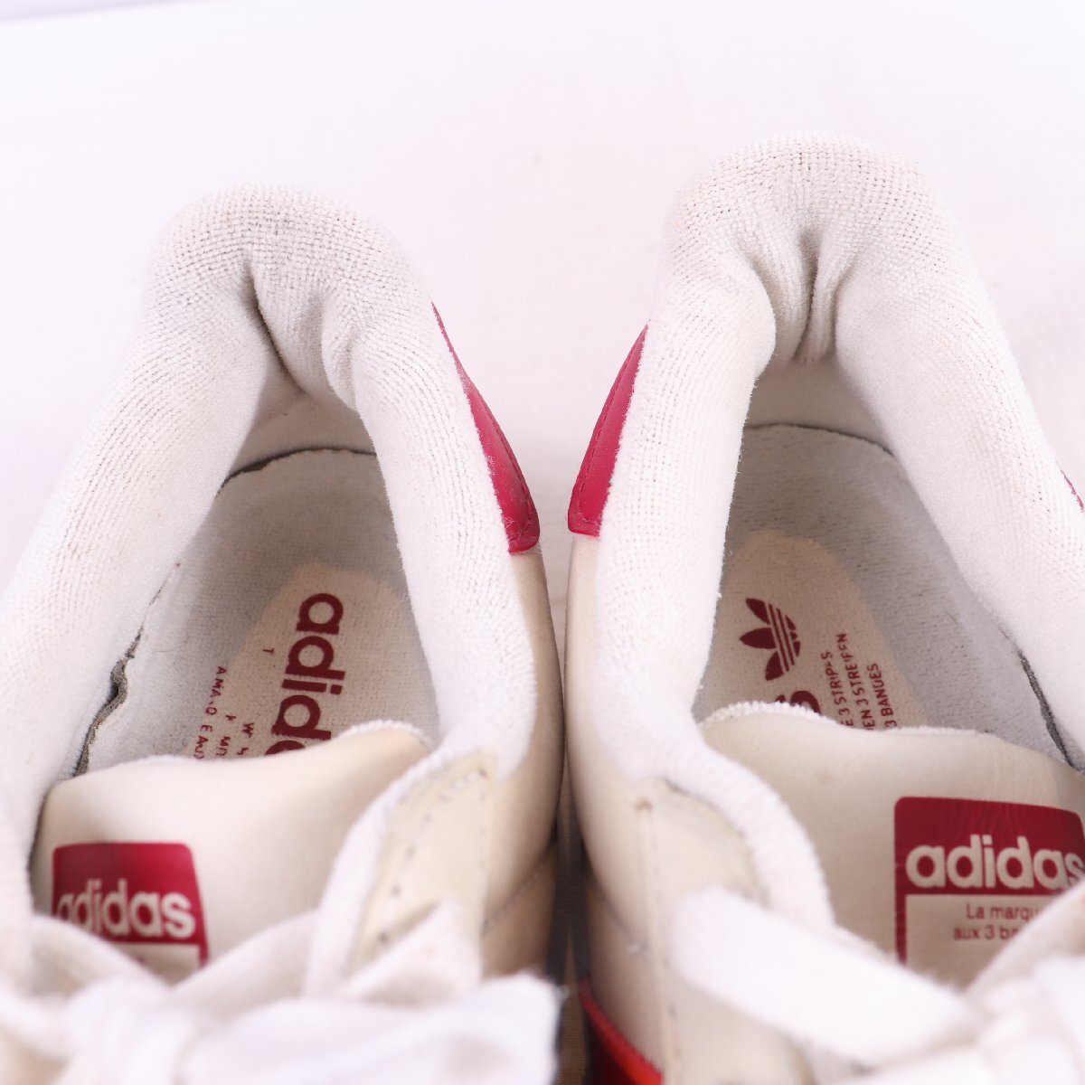 SUPERSTAR 27.0cm/adidas スーパースター アディダス スニーカー 白 ホワイト 赤 オレンジ 中古 古着 メンズ ad5951_画像8