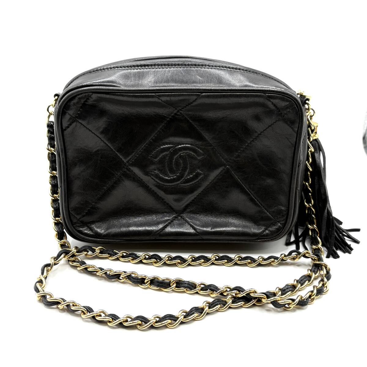 CHANEL シャネル マトラッセ ラムスキン ココマーク フリンジ CHANEL シャネル マトラッセ ラムスキン ココマーク フリンジ