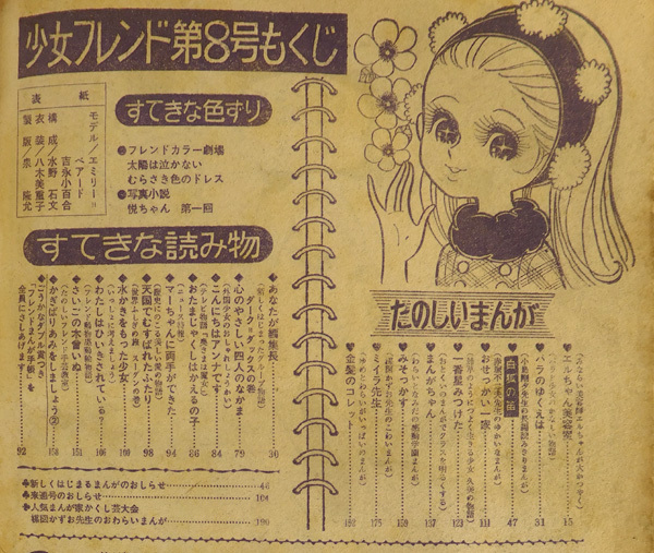 難有ジャンク本/週刊少女フレンド/昭和42年(1967年)/里中 難有ジャンク本/週刊少女フレンド/昭和42年(1967年)/里中