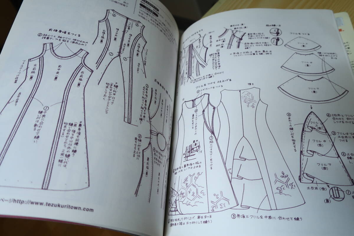 ごあきうえの　和裂れのリメイクドレス　型紙あり_画像8