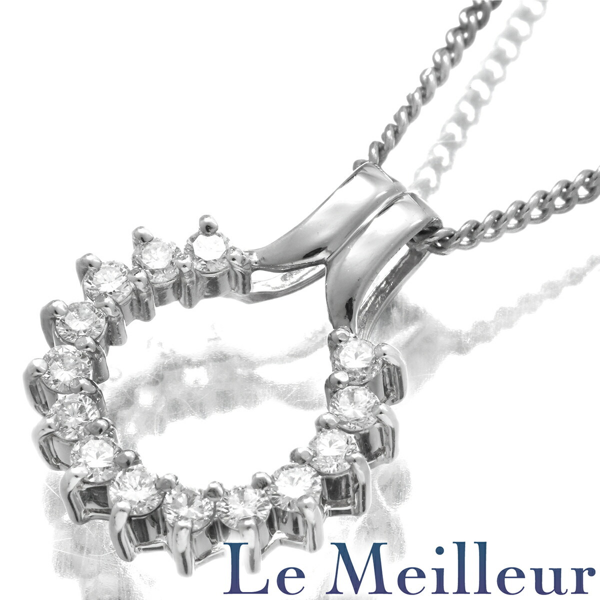 ペンダントネックレス ダイヤモンド 0.27ct Pt900 中古 プレラブド 返品OK