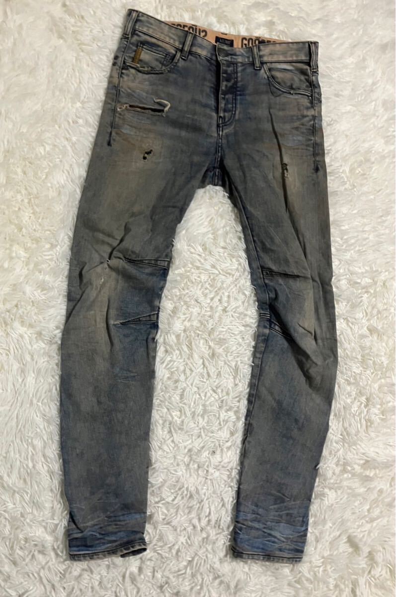 ARMANI JEANS アルマーニジーンズ　デニム　ジーンズ　ストレッチ　ダメージ加工　 W31