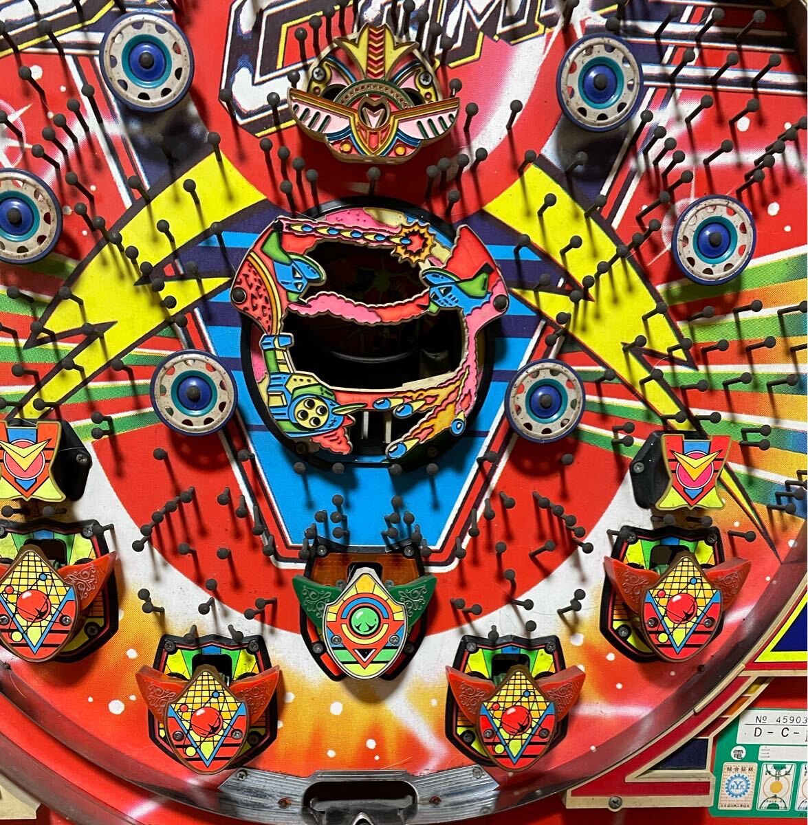 レトロ パチンコ実機 三共 スーパーコンビ セル板 板 1985年発売 レトロ パチンコ実機 三共 スーパーコンビ セル板 板 1985年発売
