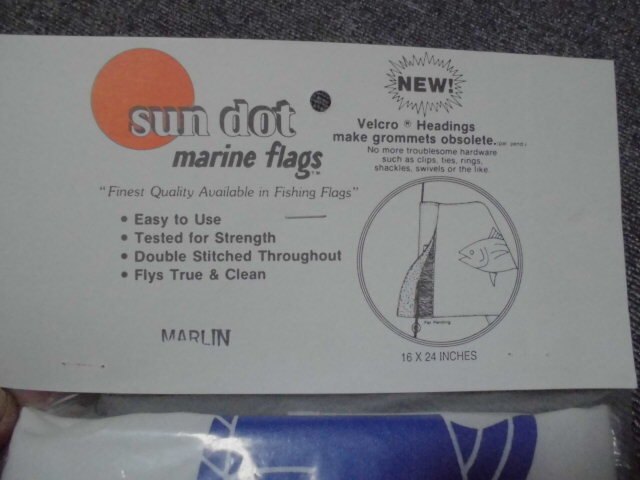From Hawaii サンドット マリーンフラッグLマーリン 16x24inch 約39x61cm 送料185円 Sundot marine flags Made in USA_画像5
