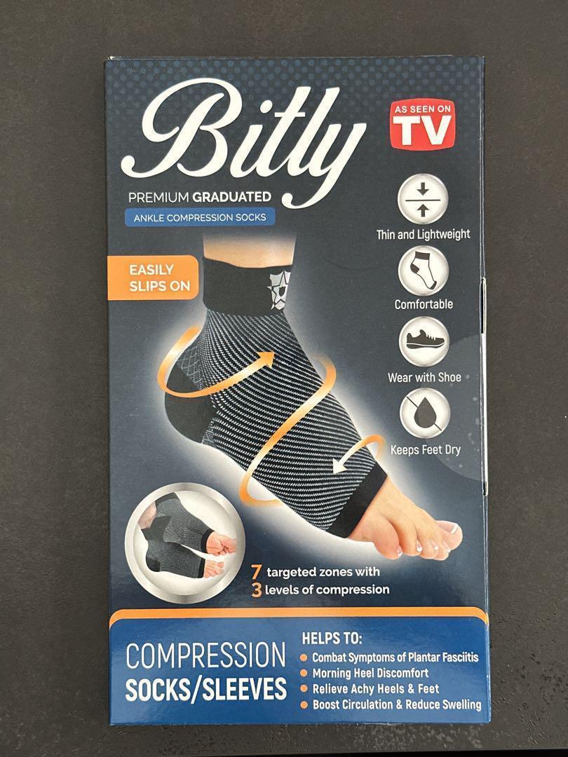 Bitly 足底筋膜炎 サポーター 著圧ソックス L ブラック