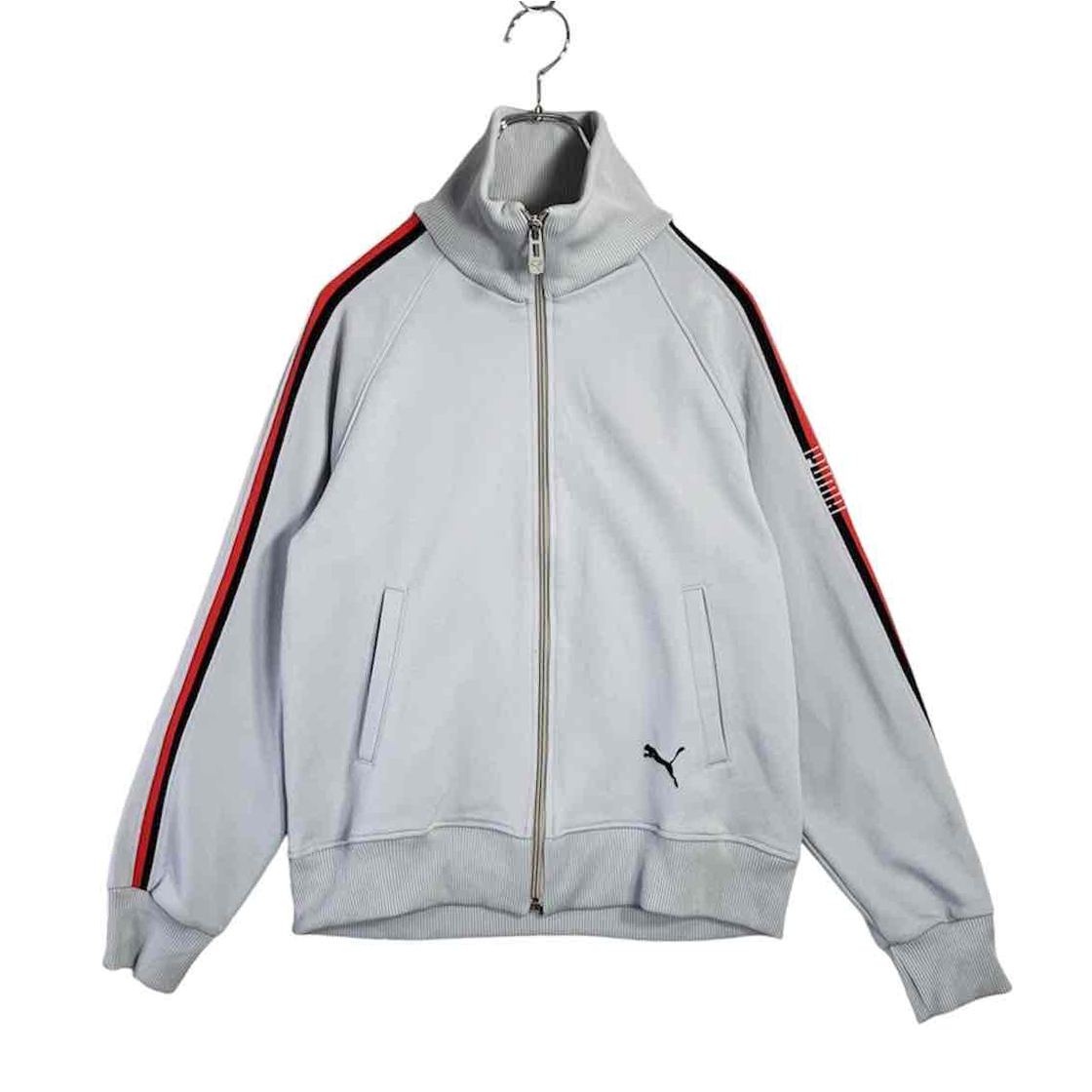 【USED】 プーマ PUMA ヴィンテージ トラックジャケット 80's 古著 グレー （ レディース Mサイズ相當 ） ☆送料無料☆