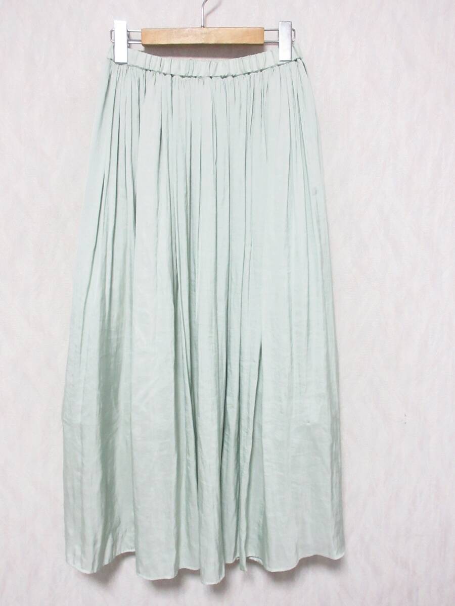 マッキントッシュフィロソフィー DONEEYU ドニーユ クチュール ビンテージ プリーツ ロング スカート 38 グリーン系　yg6898_画像2