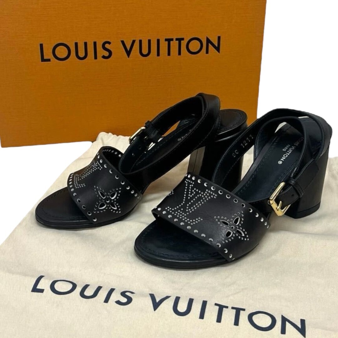 LOUIS VUITTON ホライゾン モノグラム レザー サンダル 34バリ風 LOUIS VUITTON ホライゾン モノグラム レザー サンダル 34バリ風