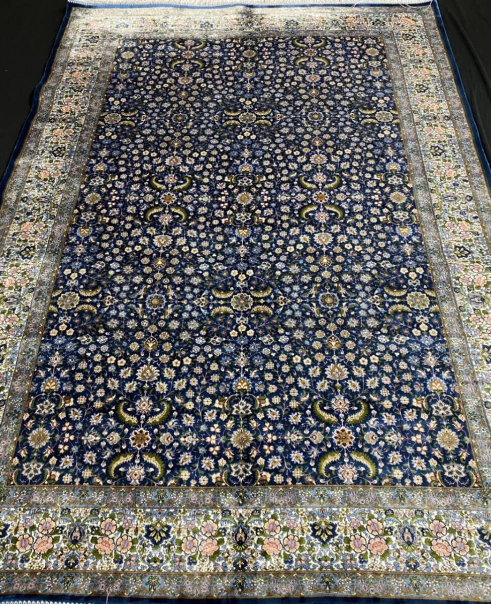 高級ペルシャ絨毯　イラン・クム産　総シルク　手織り　最高峰225万ノット#1 高級ペルシャ絨毯 イラン・クム産 総シルク 手織り 289万ノット - メルカリ