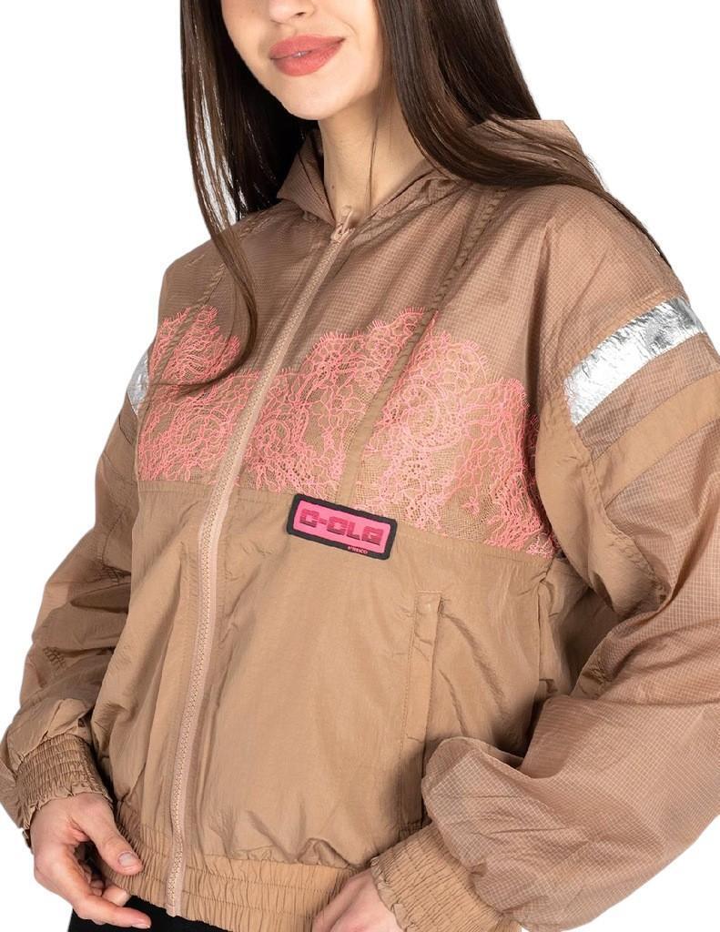 参考価格46,200円 PINKO ピンコ C-CLQ アカシア レース ブルゾン ウインドブレーカー ジャケット ナイロン パーカー サイズS