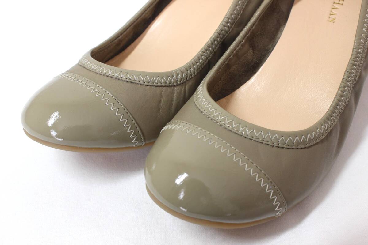 21【新品未使用】コールハーン パンプス 5 B 22.0cm ナイキエア オリーブ色 ウエッジソール tqe Cole Haan NIKE AIR ★新品未使用★