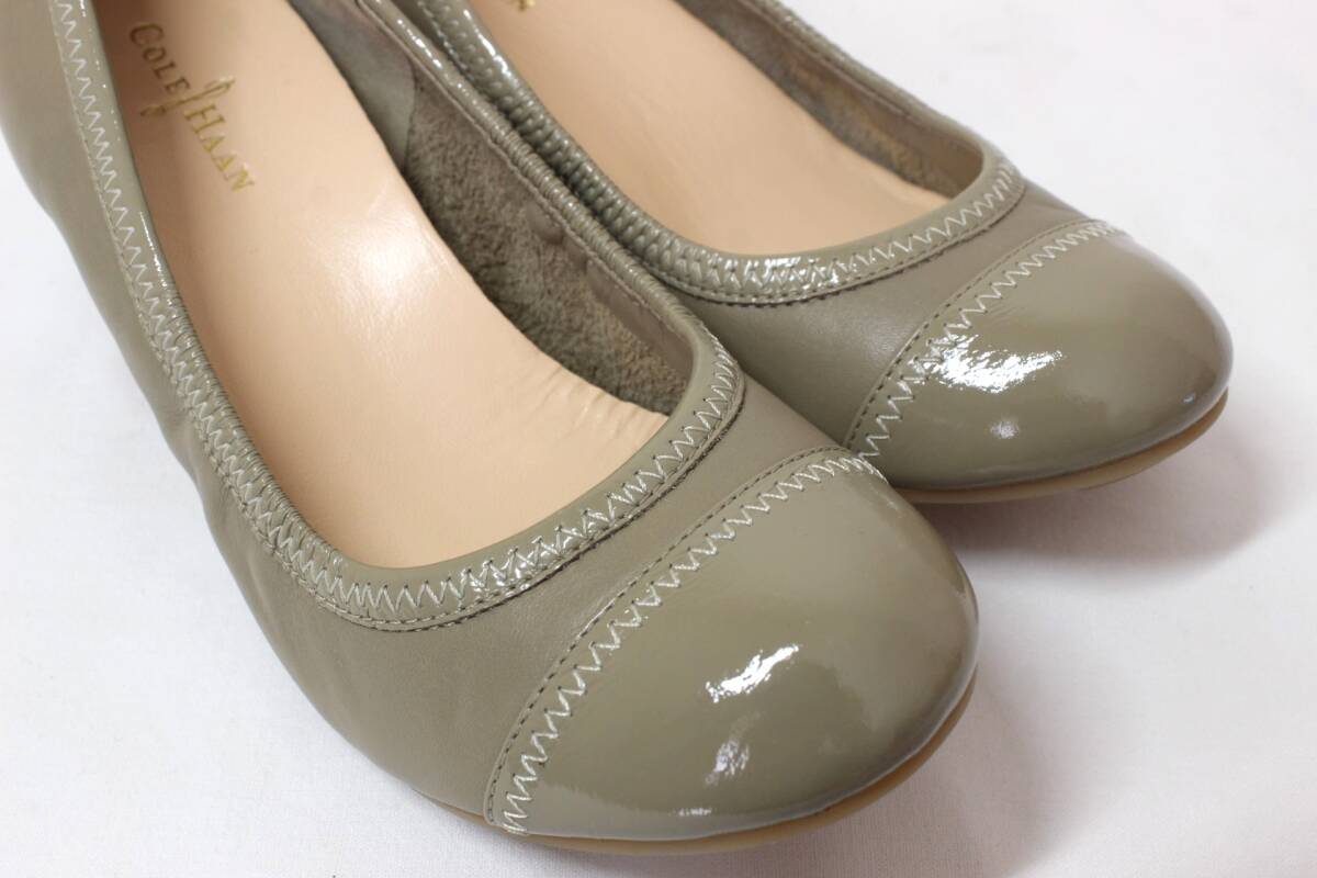 21【新品未使用】コールハーン パンプス 5 B 22.0cm ナイキエア オリーブ色 ウエッジソール tqe Cole Haan NIKE AIR ★新品未使用★