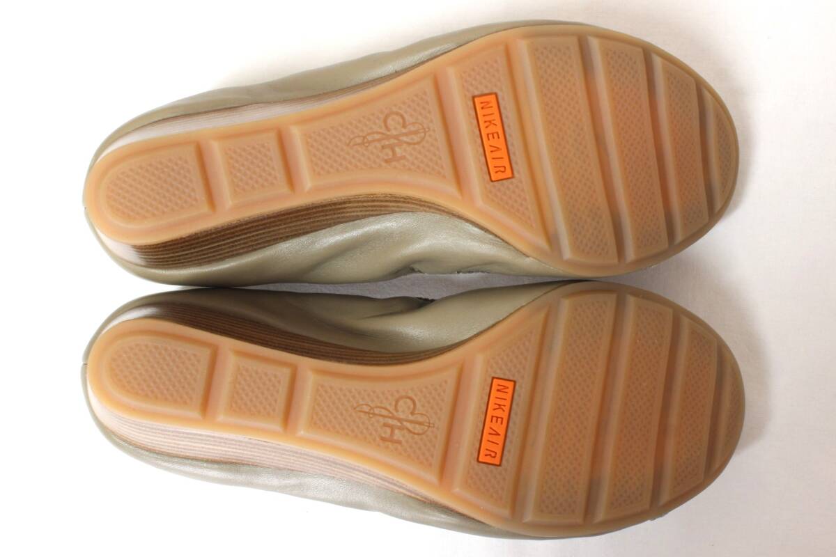 21【新品未使用】コールハーン パンプス 5 B 22.0cm ナイキエア オリーブ色 ウエッジソール tqe Cole Haan NIKE AIR ★新品未使用★