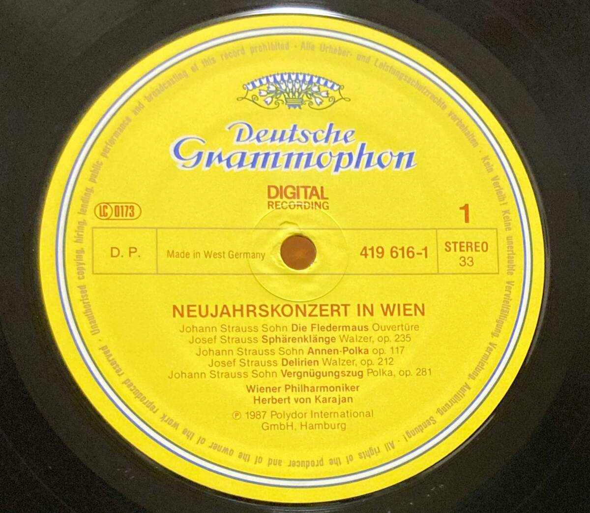 .DGG 419616-1*kalayan{ новый year * концерт 1987} we n* Phil *[ первый . запись ] Германия Press оригинал высококачественный звук очень редкий 