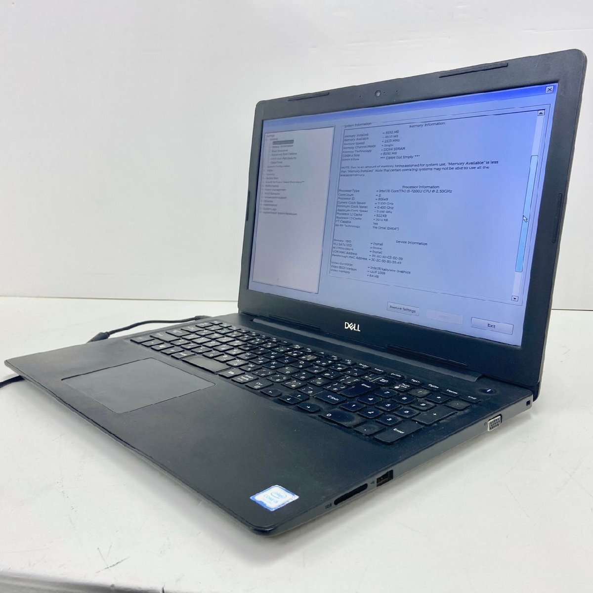 1円～ ■ジャンク DELL LATITUDE 3590 / 第8世代 / Core i5 8250U 1.60GHz / メモリ 8GB / HDD 500GB / 15.6型 / OS有り / Windows起動可 ジャンク⁄DELL LATITUDE 3590 ⁄Intel Corei5-8250U 1.6GHZ ⁄500G⁄ 8G