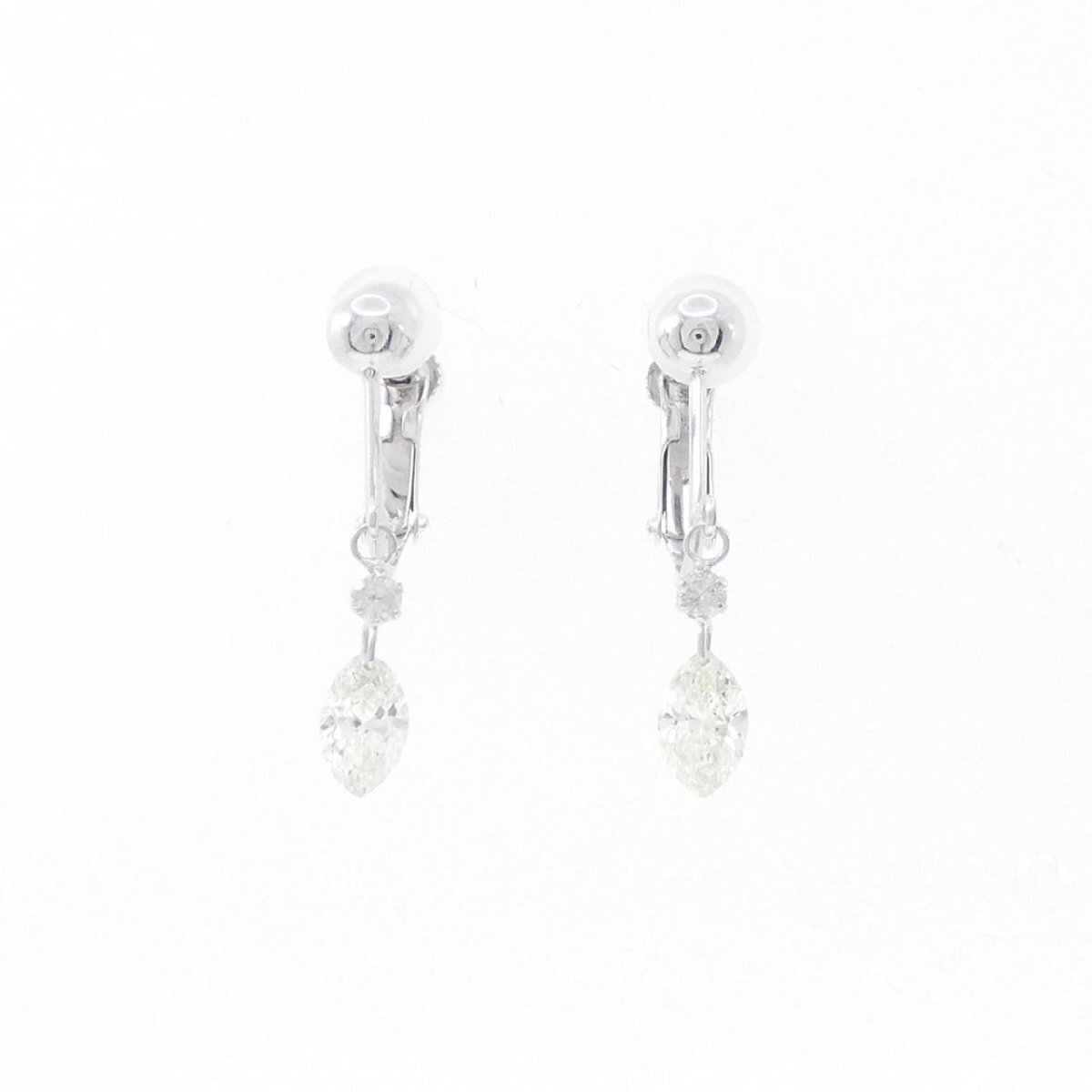 K18WG ダイヤモンド イヤリング 1.00CT