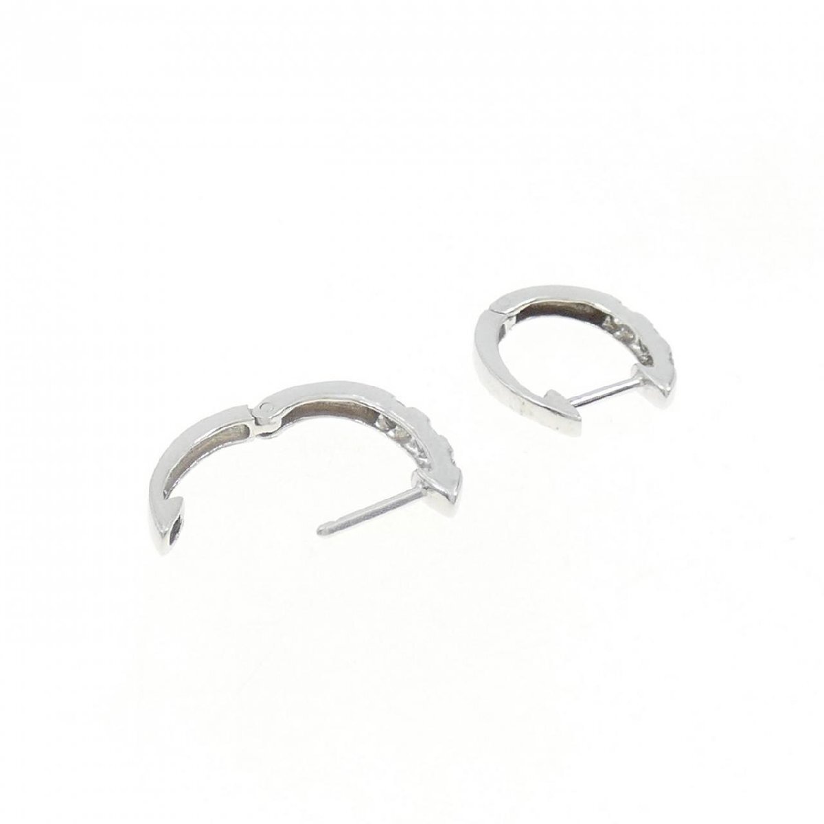 K14WG ダイヤモンド ピアス 0.14CT