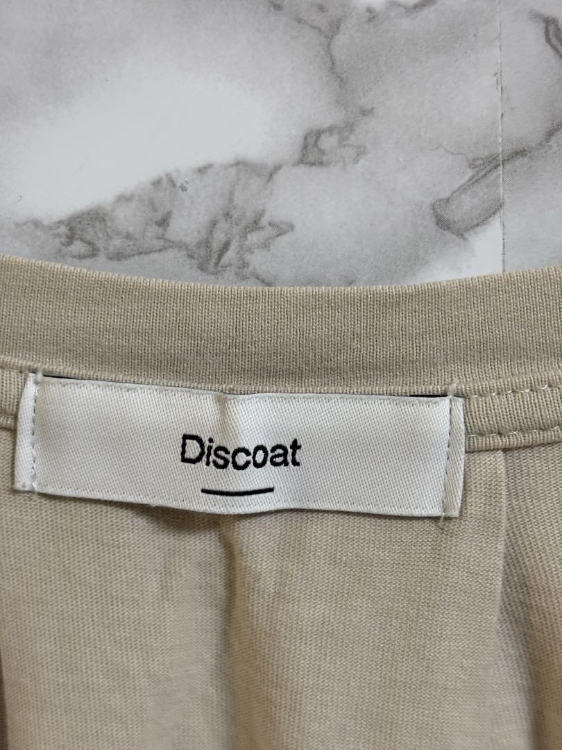 2418ディスコート【F】半袖 カットソーワンピース スリット入り　コットン_画像6