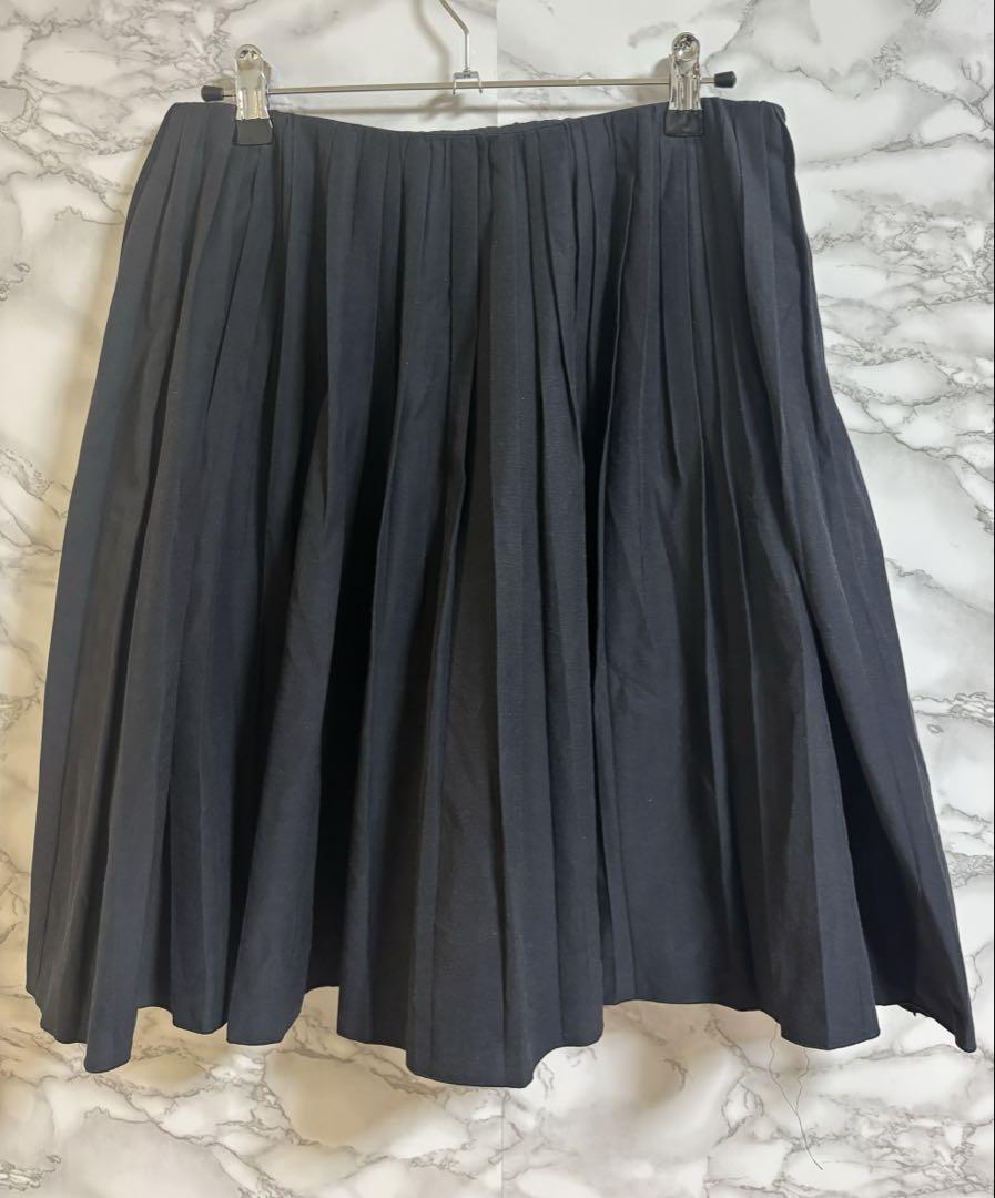 2301ピンクムス【M】プリーツスカート 裏地裾装飾付きウエストマークレス_画像2