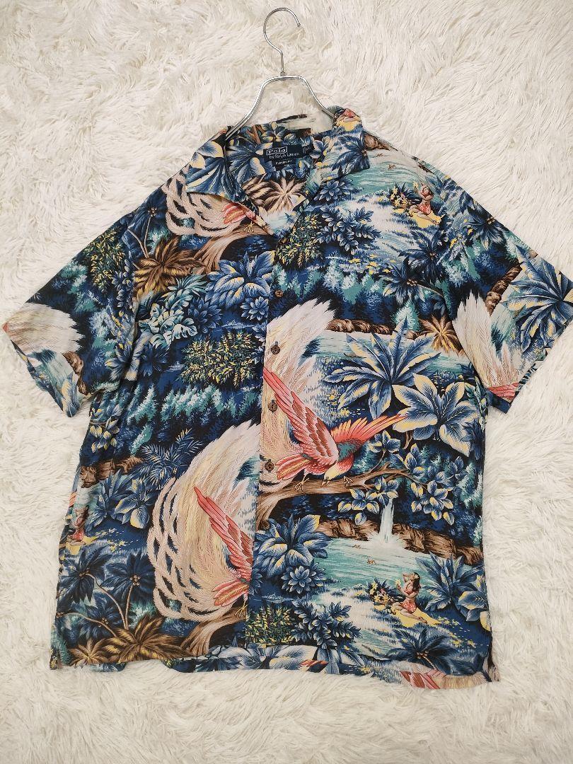 ポロラルフローレン　アロハシャツ　不死鳥　サイケ　幾何學　フラダンス　フラガール　POLO RALPH LAUREN SPORT RRL RLX 