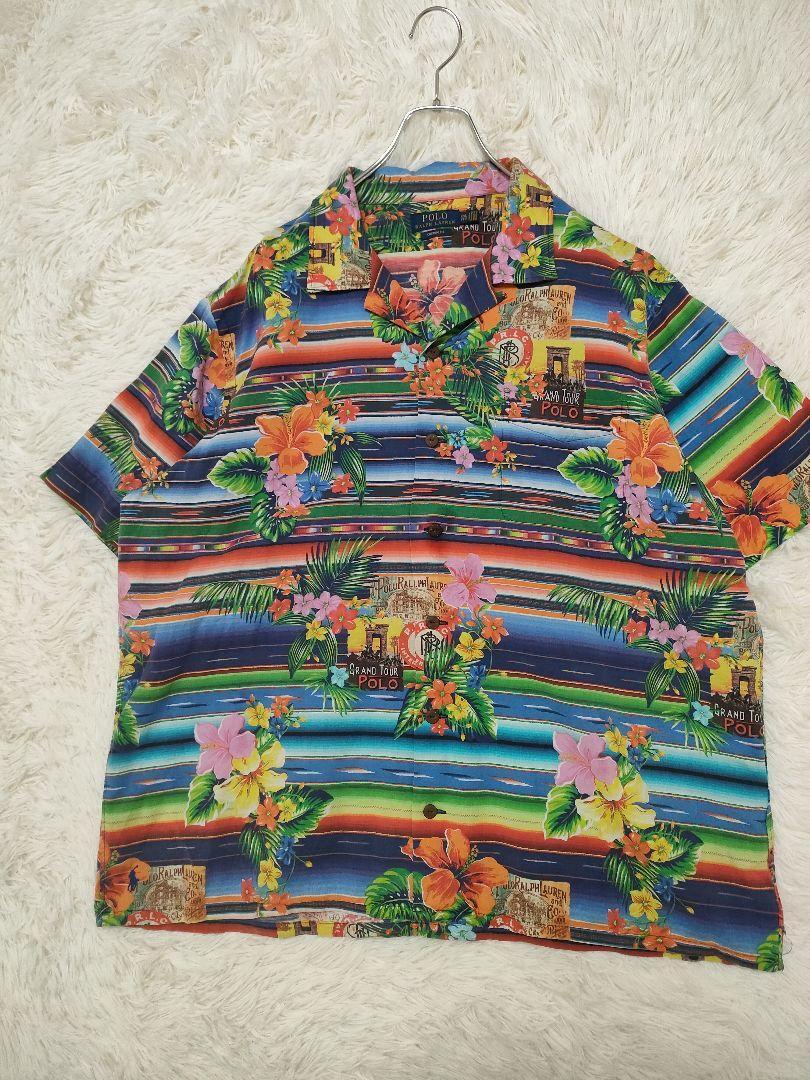 ポロラルフローレン　アロハシャツ　花柄　メキシカン　カラフル　バンダナ　POLO RALPH LAUREN SPORT RRL RLX 
