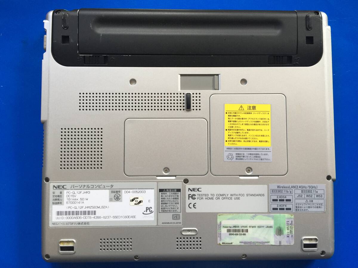 X彡 NEC LaVie G タイプJ GL12FJ/3 768MB/80GB 起動確認 ジャンク品_画像5