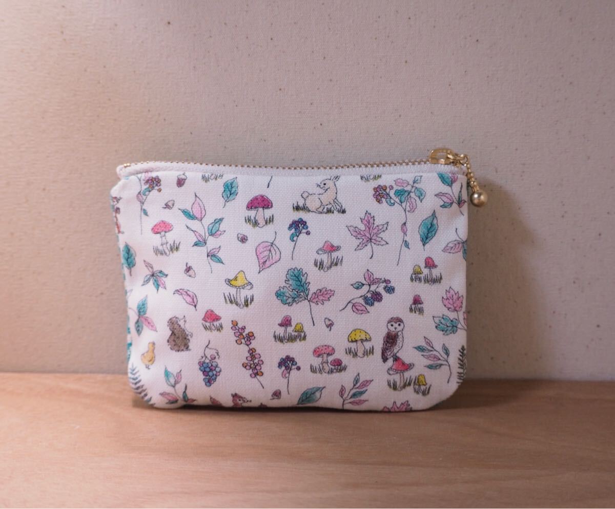 ハンドメイド こぎん刺し リバティ 刺繍 ポーチ kogin 3_画像2