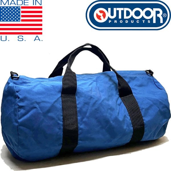 1 пункт предмет *USA производства Vintage синий уличный OUTDOOR сумка "Boston bag" б/у одежда мужской женский OK90s уличный спорт сумка бренд б/у America производства 348249