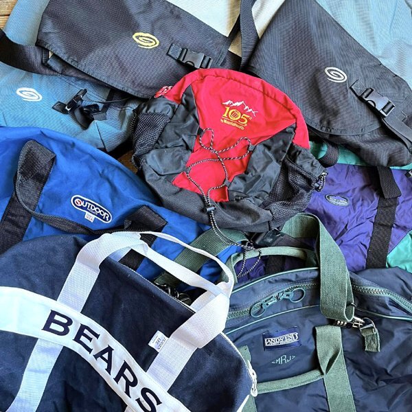 1 пункт предмет *USA производства Vintage синий уличный OUTDOOR сумка "Boston bag" б/у одежда мужской женский OK90s уличный спорт сумка бренд б/у America производства 348249