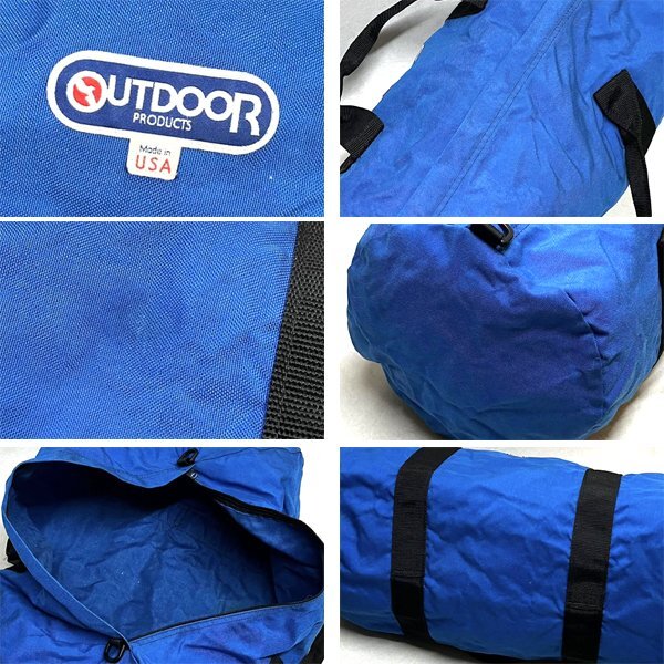 1 пункт предмет *USA производства Vintage синий уличный OUTDOOR сумка "Boston bag" б/у одежда мужской женский OK90s уличный спорт сумка бренд б/у America производства 348249