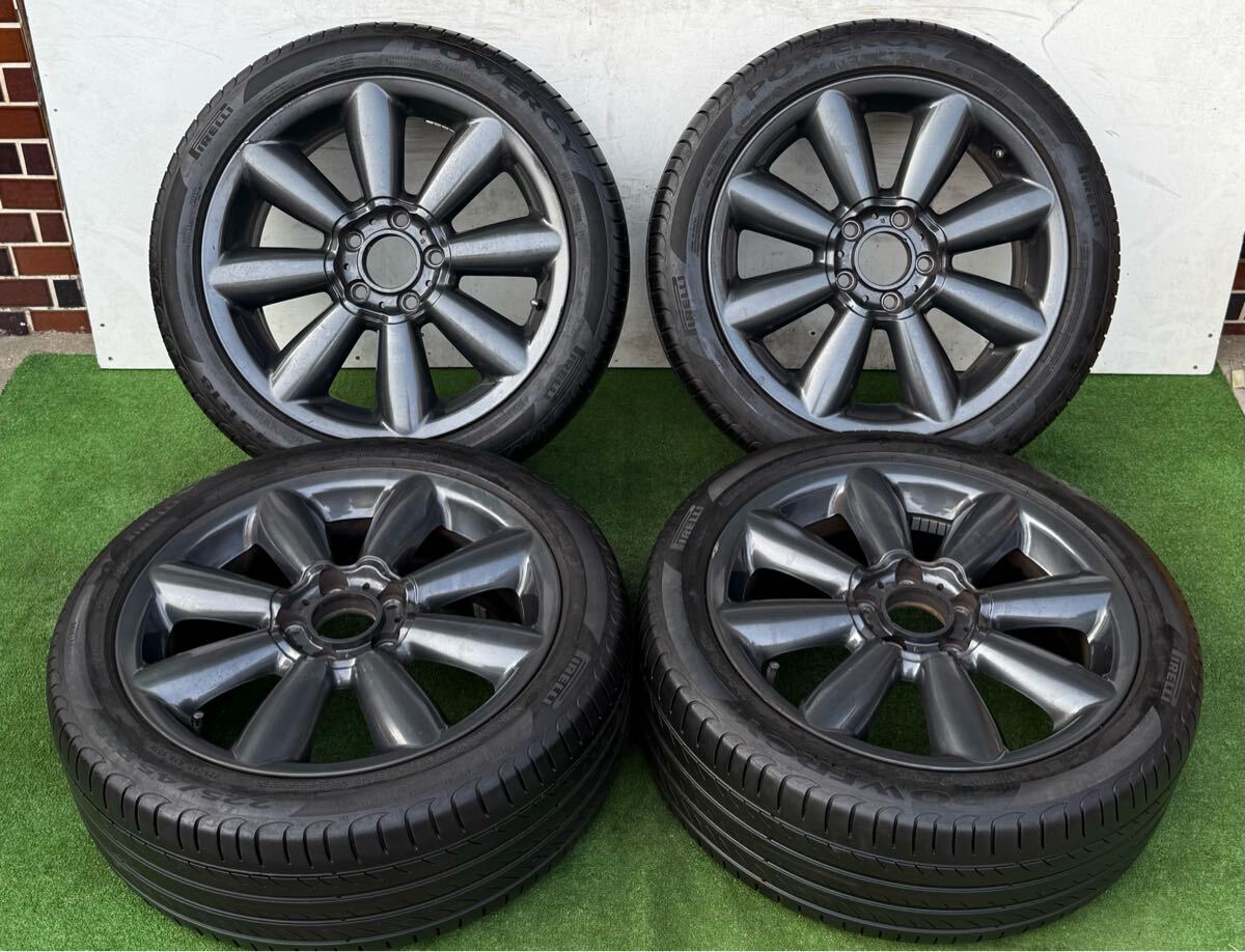 ミニ純正18インチ23年製タイヤ付き．5穴120．52．4本セット．_画像1