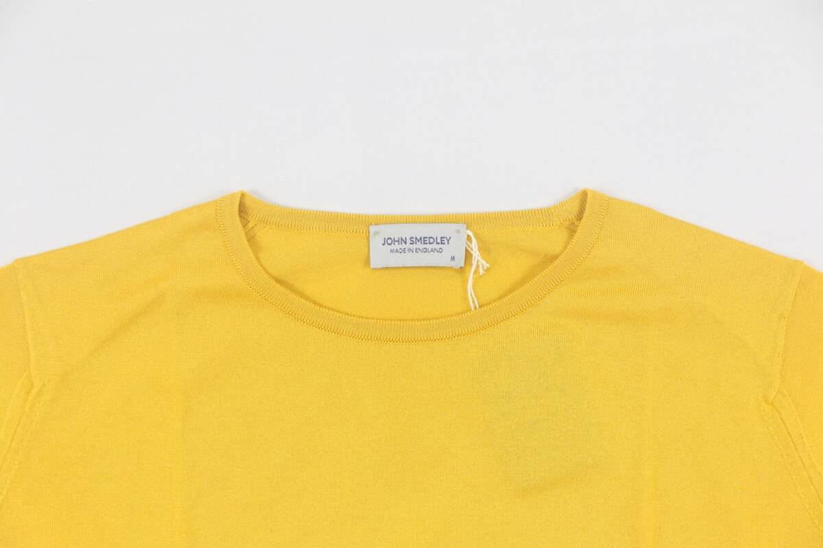 新品 John Smedley　ジョンスメドレー 最高級(jí)シーアイランドコットン Mサイズ Tシャツ　LEMON ZEST