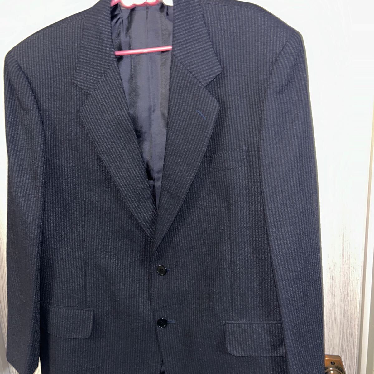 イヴサンローラン テーラードジャケット ヴィンテージ ブラック L相當(dāng) ジャケット ストライプ グレー 長(zhǎng)袖 オンワード樫山