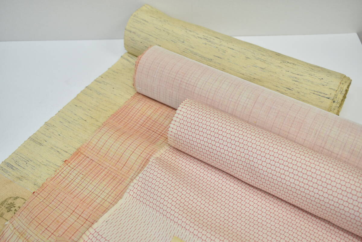 ★着物10★ 1円 絹 反物 白生地 着尺 みその 紬 特選東雲 [同梱可] ☆☆ 呉服屋 訳あり 正絹着尺 反物 十日町 夏結城 夏用 単衣 夏